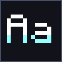 Cyan Shaded Font icon