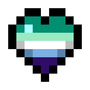 Gay MLM Pride Flag Hearts (5-Color) icon