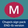 Chups's sign pack for MTR - ENG Turquoise-blue icon