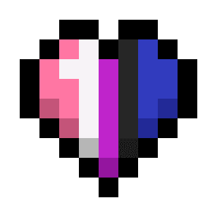 Genderfluid Pride Flag Hearts (5-Color Vertical) icon