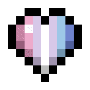 Bigender Pride Flag Hearts (7-Color Vertical) icon