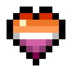 Lesbian Pride Flag Hearts (7-Color) icon