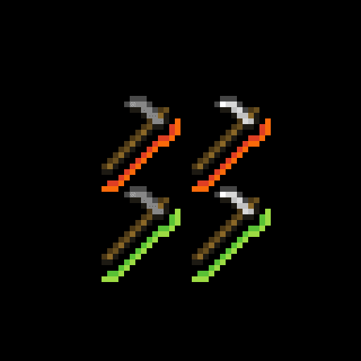 Let's fix the handles of the hoes icon