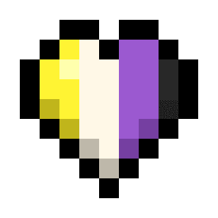 Non-binary Pride Flag Hearts (4-Color Vertical) icon