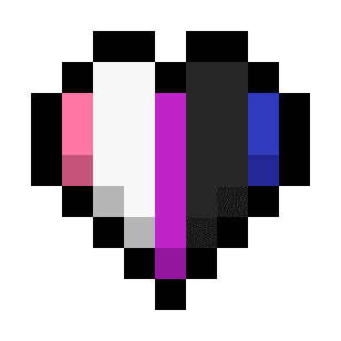 Genderfluid Pride Flag Hearts (5-Color Vertical Alt) icon