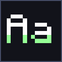 Green Shaded Font icon