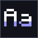 Blue Shaded Font icon