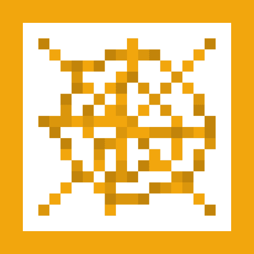 Orange Cobweb Outline icon