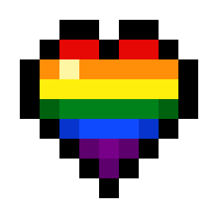 Pride Flag (Rainbow) Hearts (6-Color) icon