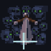 Greenish swords icon