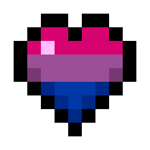Bisexual Pride Flag Hearts (Tricolor) icon