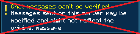 Disable Insecure Chat Toast icon