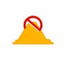 Sand and gravel are forbidden to fall icon