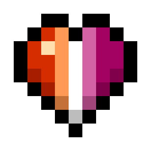 Lesbian Pride Flag Hearts (5-Color Vertical) icon