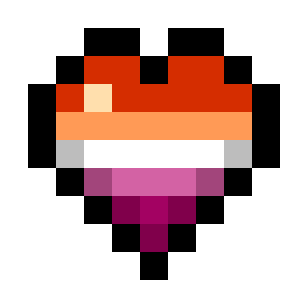 Lesbian Pride Flag Hearts (5-Color) icon