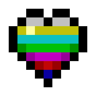 TV Test Pattern Themed Hearts (7-Color) icon