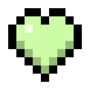 Pea Green Hearts (Monochrome) icon