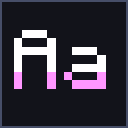 Magenta Shaded Font icon