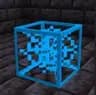 Blue cobweb with outline icon