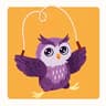 Owl on a jump rope icon
