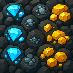 more ore iron and more diamond. icon