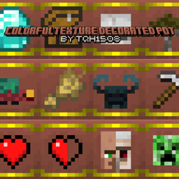 Colorful texture decorated pot icon