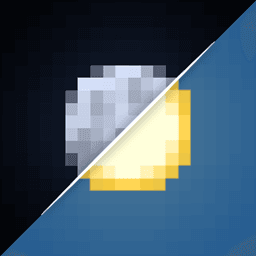 Rounded Sun and Moon icon