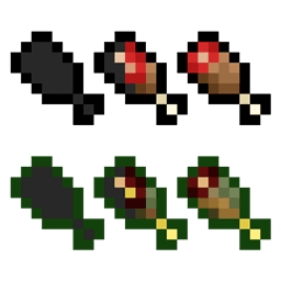 Vanilla Food Hunger Bar HUD Hotbar icon