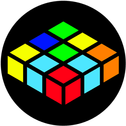 Colourful trees stone and water (dyeable color) icon